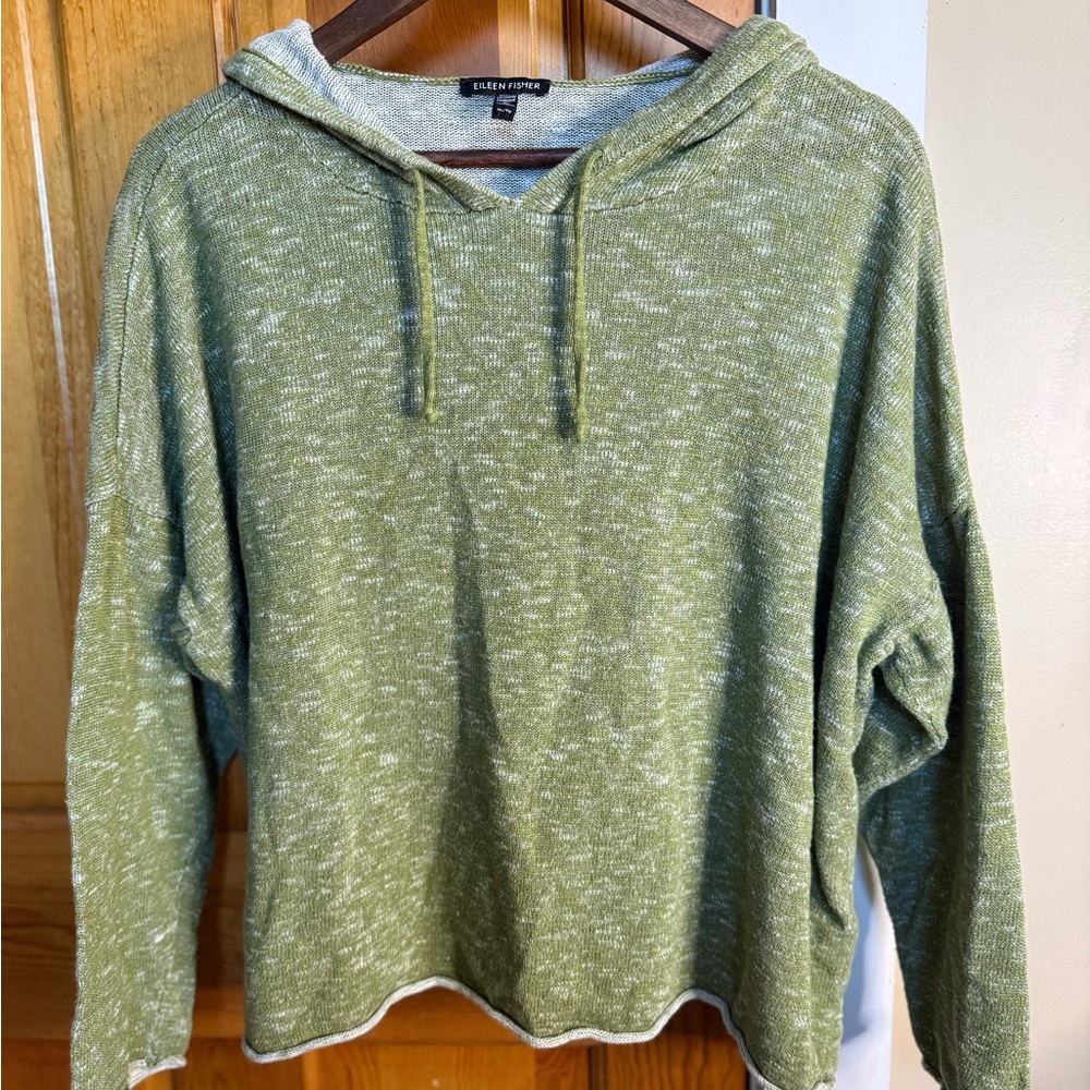 Eileen Fisher Olive Green Women's Hoodie - Picture 3 of 8